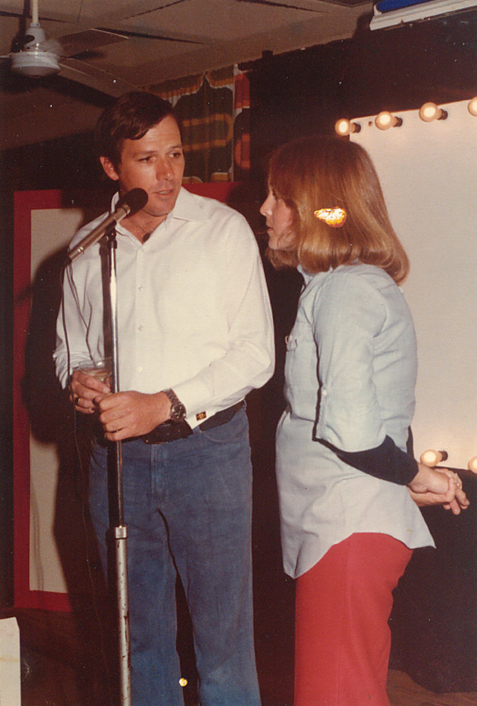 Andrew Rowan and Bronwyn Innes hosting Bootlace cinema at the Bundaberg College of Tafe in 1978. Photo: Submitted Andrew Rowan and Bronwyn Innes hosting Bootlace cinema at the Bundaberg College of Tafe in 1978. Photo: Submitted